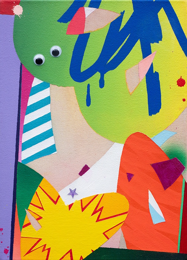 No Others 2025 35 x 25 cm  Acrylic and spray paint on canvas
