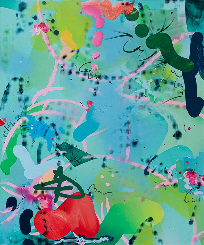 All Day Cool 2024  120 x 100 cm  Acrylic, spray paint and airbrush on canvas