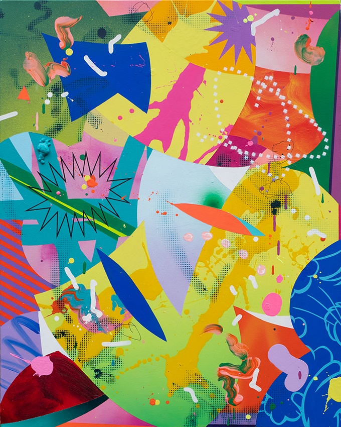 This Time 2025 100 x 80 cm  Acrylic, oil an spray paint on canvas