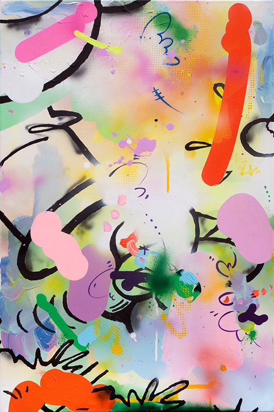 Gentle Things 2024 91.5 x 61 cm Acrylic, spray paint and airbrush on canvas